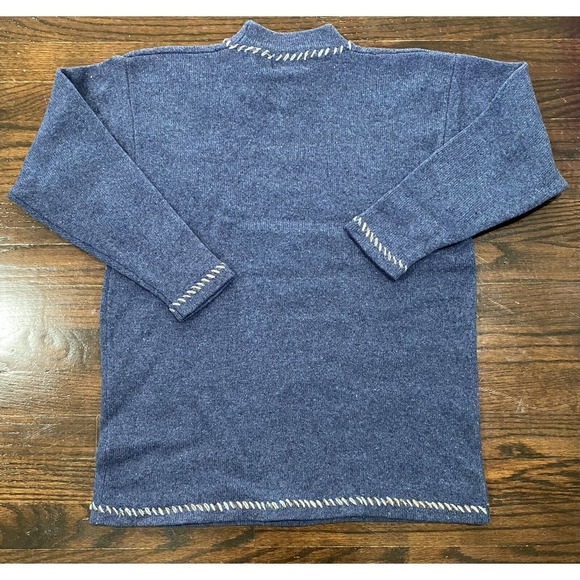 Alice Collins Pure New Wool Sweater M Granny Square Embroidery Knit Heavy Stitch - Picture 10 of 10